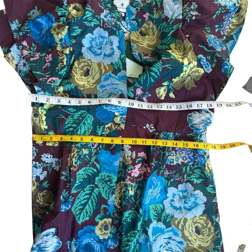 TUCKERNUCK Oxblood Verdant Floral Alice midi  Dress NEW - Picture 12 of 13